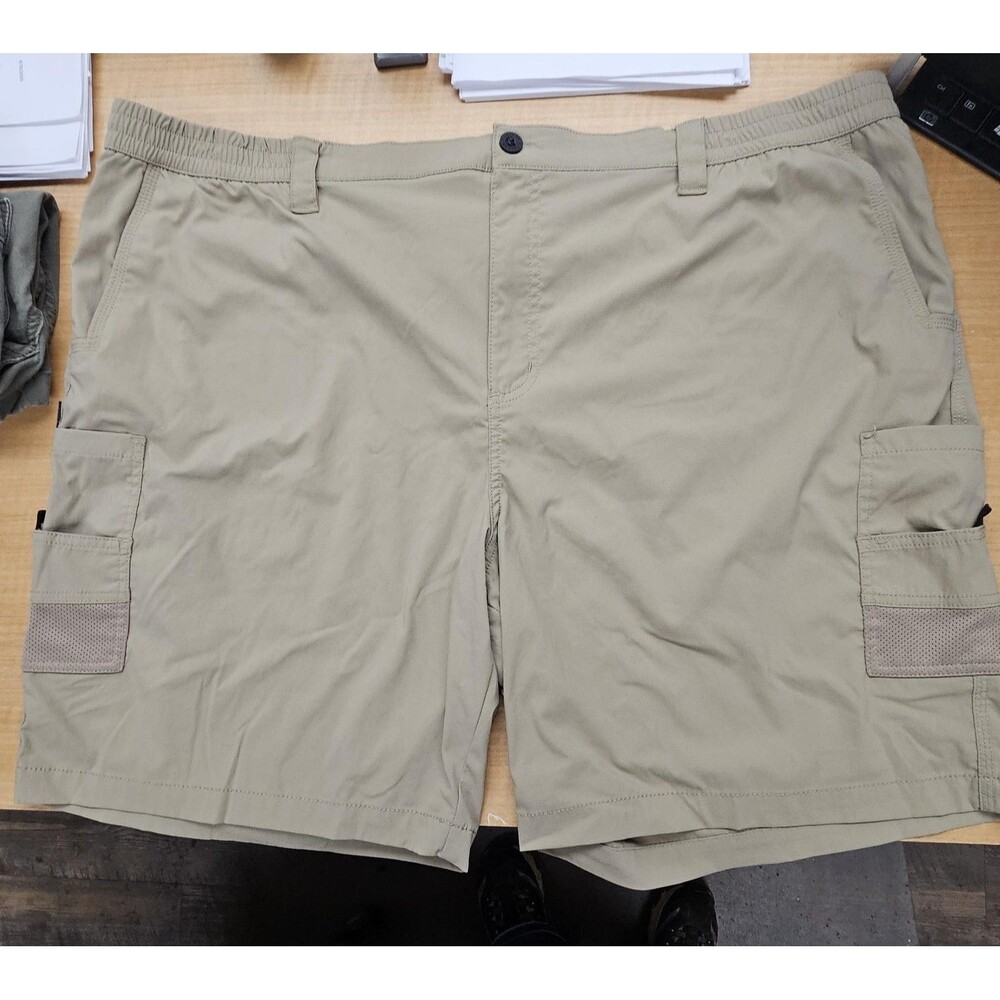 Magellan Outdoors Shorts Mens 3XL Beige Water Repellent Cargo Fishing Hiking
